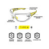 Очки Mechanix Vision Type-X, тактические, жёлтые