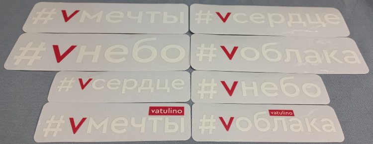 Наклейка Vatulino, с хештегом, в ассортименте 